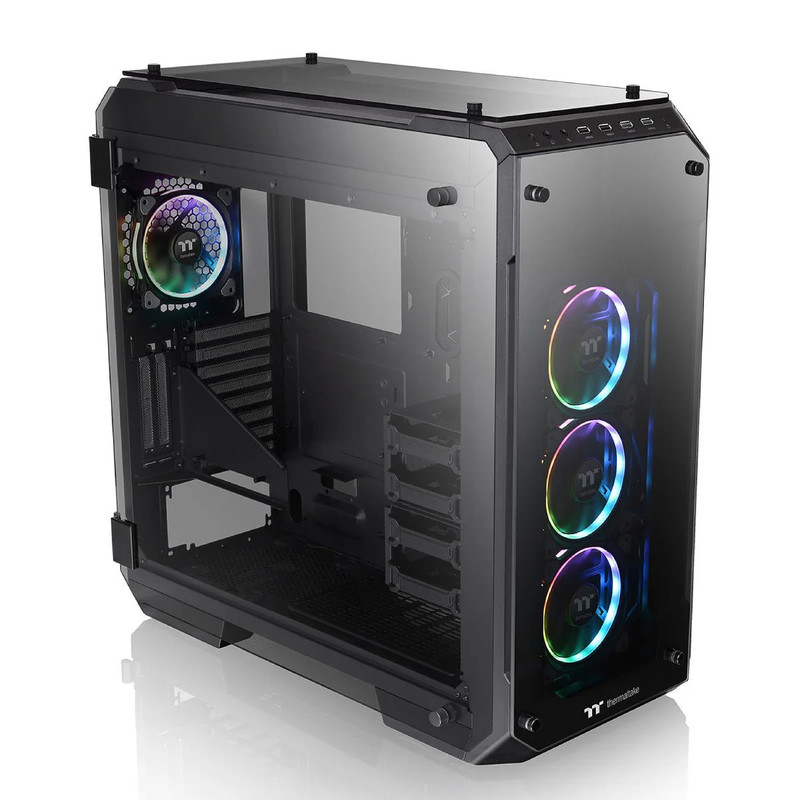 Thermaltake View 71 TG Edition E-ATX Full Tower Case - Black - صندوق